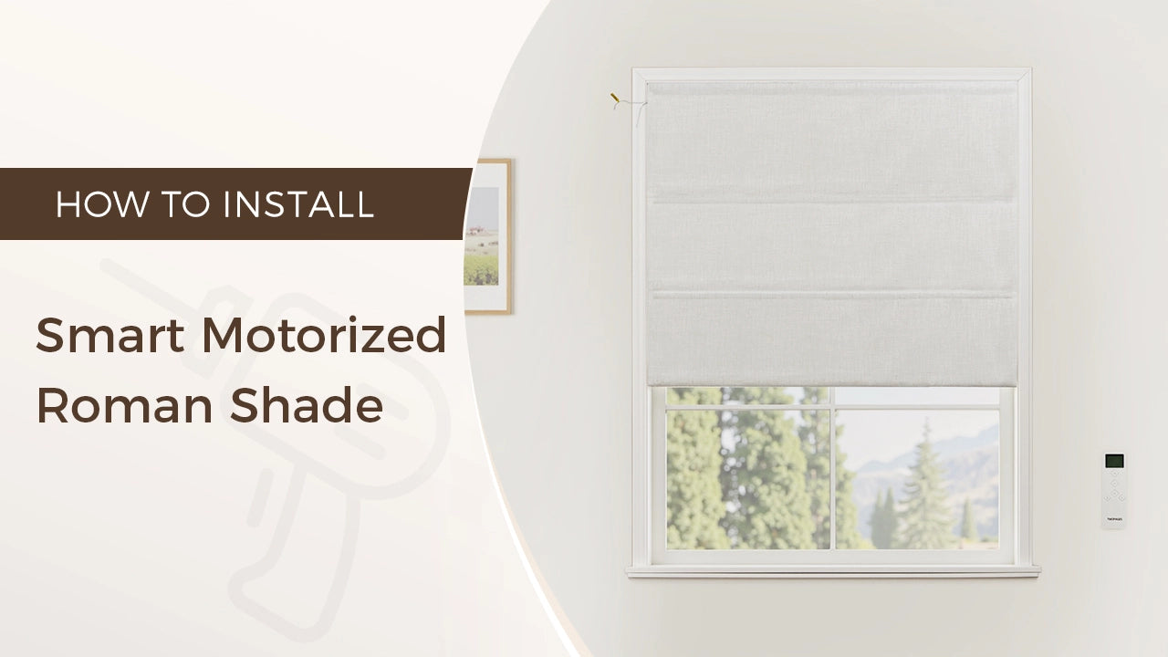 Load video: How to Install Motorized Roman Shade