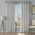 Stefana Silber Print Linen Curtain Drapery Grommet TWOPAGES