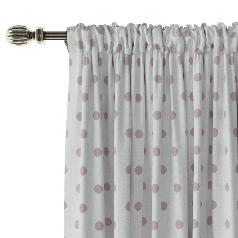 Stefana Silber Print Linen Curtain Drapery Soft Top TWOPAGES