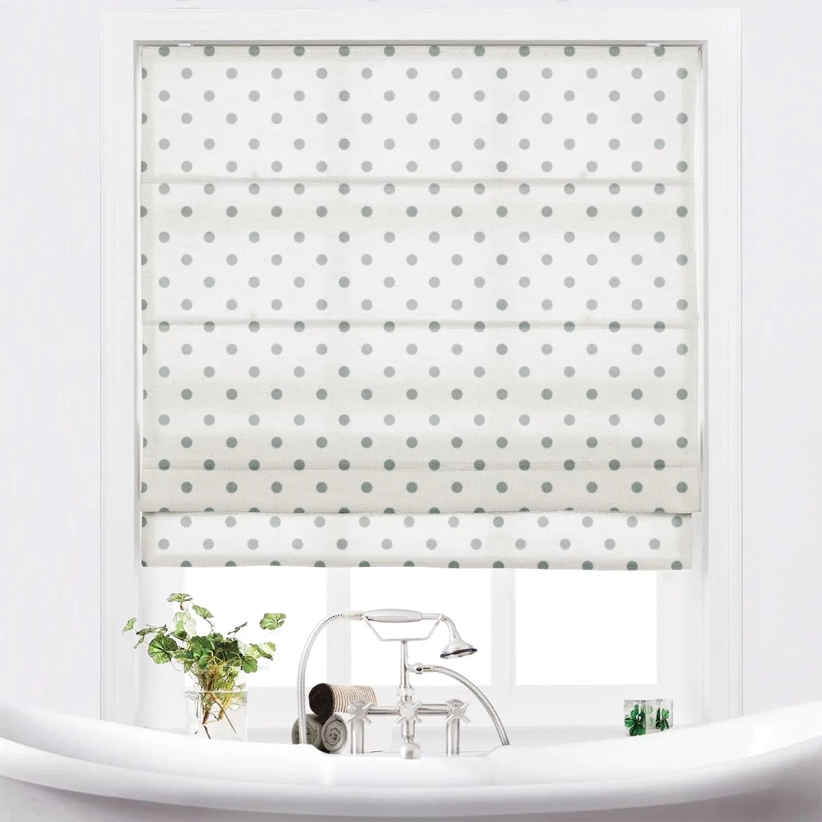 Stefana Silber Printed Cordless Roman Blind TWOPAGES