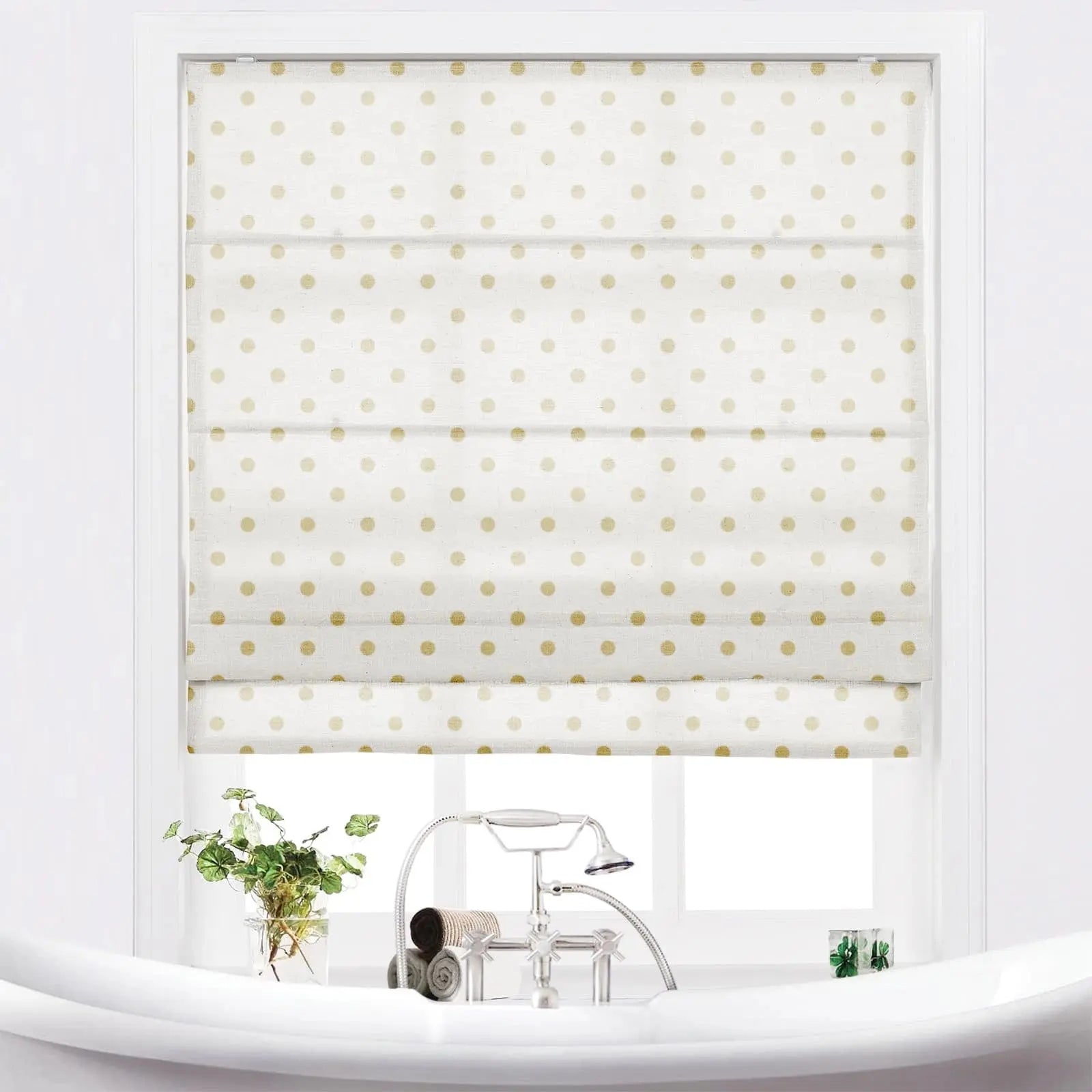 Stefana Silber Printed Cordless Roman Blind TWOPAGES