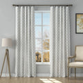 Stefana Silber Print Linen Curtain Drapery Soft Top TWOPAGES