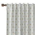 Stefana Silber Print Linen Curtain Drapery Soft Top TWOPAGES