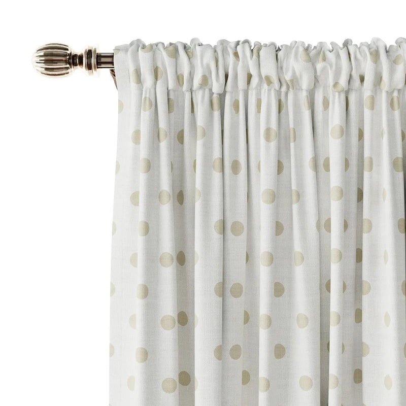 Stefana Silber Print Linen Curtain Drapery Soft Top TWOPAGES