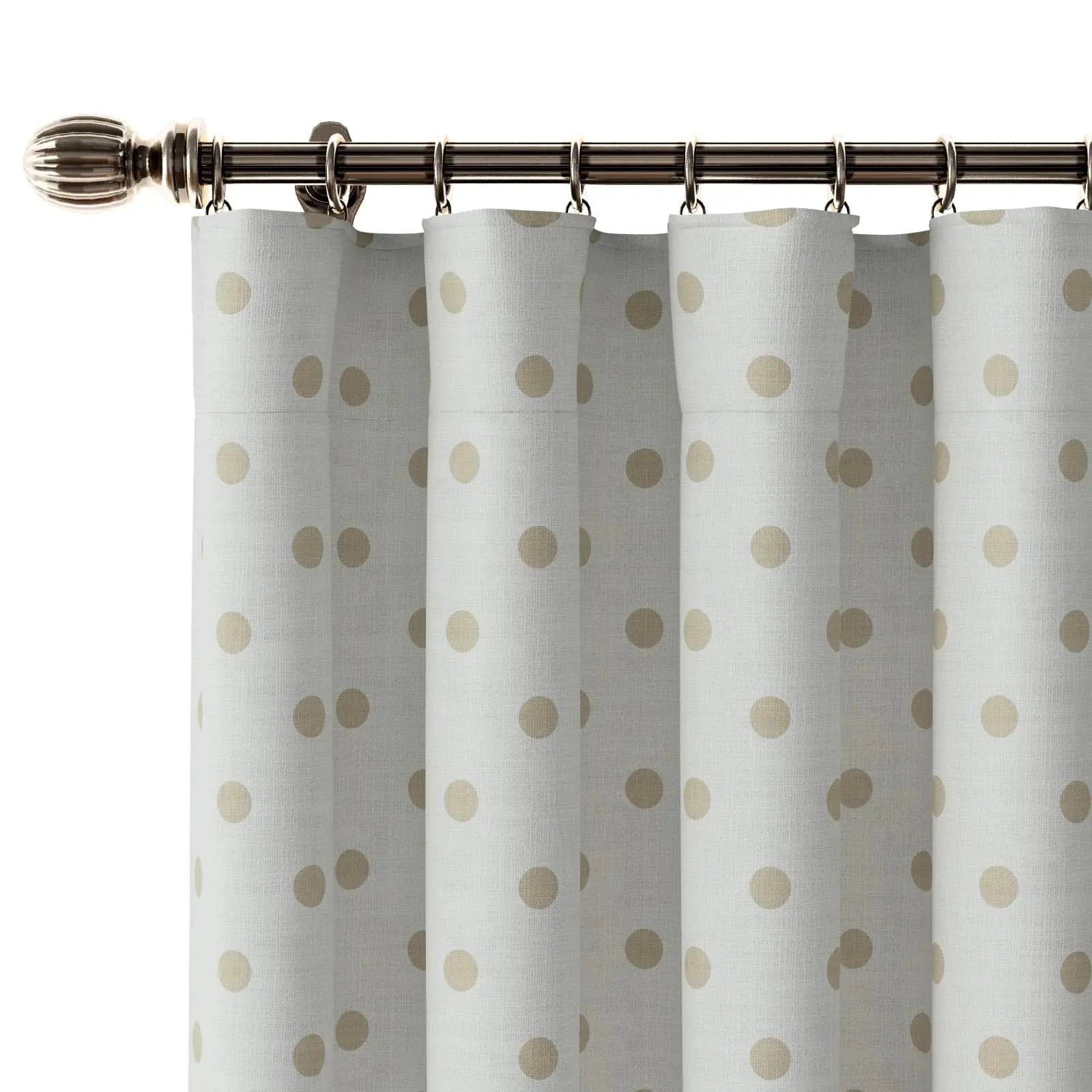 Stefana Silber Print Linen Curtain Drapery Soft Top TWOPAGES
