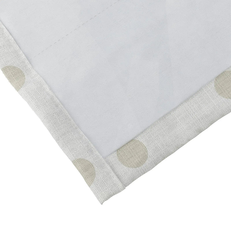 Stefana Silber Print Linen Curtain Drapery Soft Top TWOPAGES