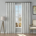 Stefana Silber Print Linen Curtain Drapery Soft Top TWOPAGES