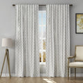 Stefana Silber Print Linen Curtain Drapery Soft Top TWOPAGES