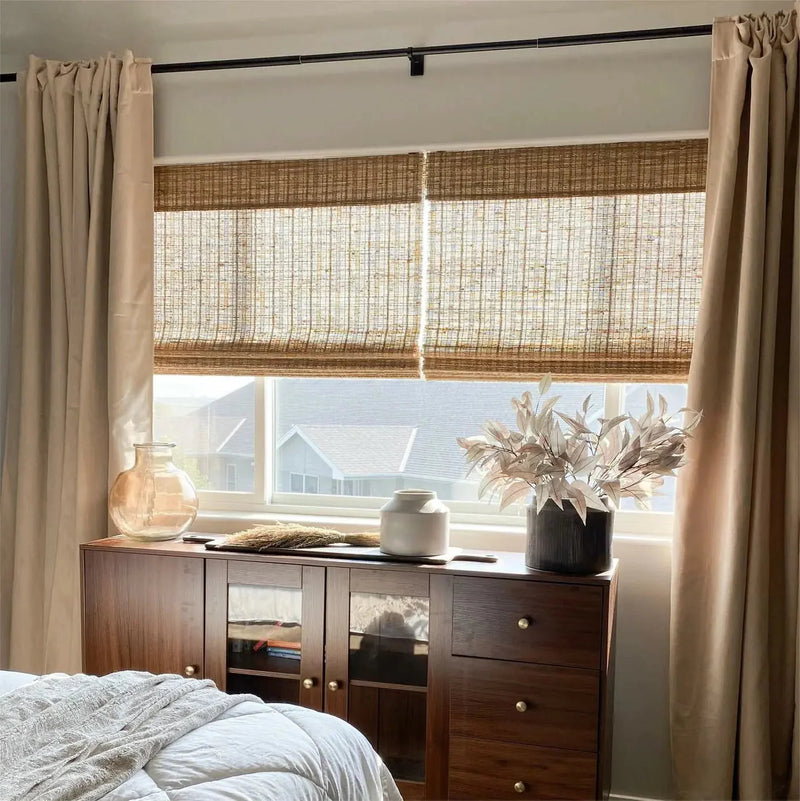 Natural Jute Bamboo Woven Blind - Cinnamon TWOPAGES CURTAINS