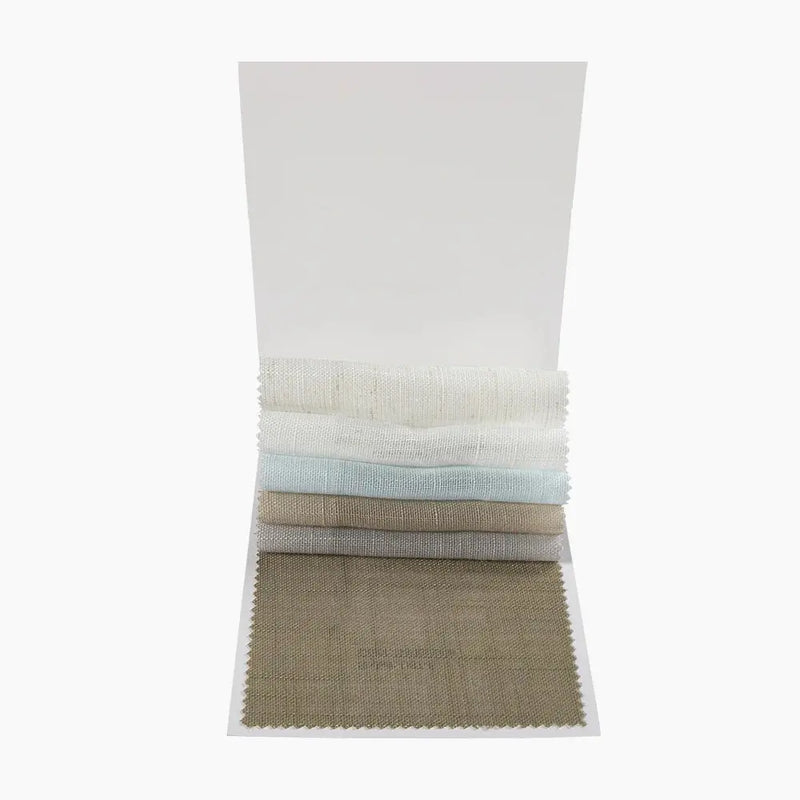 Flynn Lightweight Sheer Curtain Fabric Sample Booklet 6 Colors