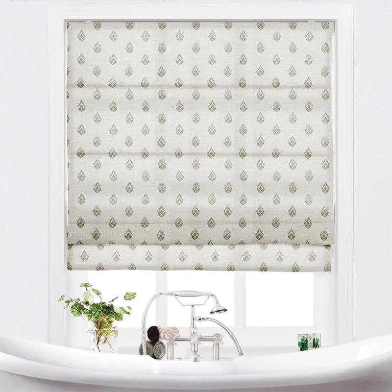 Stefana Silber Printed Cordless Roman Blind TWOPAGES
