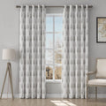 Stefana Silber Print Linen Curtain Drapery Grommet TWOPAGES