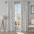 Stefana Silber Print Linen Curtain Drapery Soft Top TWOPAGES
