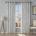 Stefana Silber Print Linen Curtain Drapery Grommet TWOPAGES
