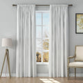 Stefana Silber Print Linen Curtain Drapery Soft Top TWOPAGES