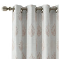 Stefana Silber Print Linen Curtain Drapery Grommet TWOPAGES