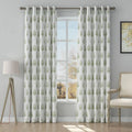 Stefana Silber Print Linen Curtain Drapery Grommet TWOPAGES