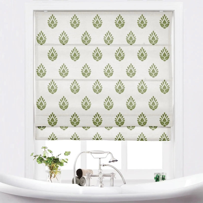 Stefana Silber Printed Cordless Roman Blind TWOPAGES