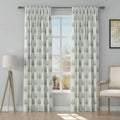 Stefana Silber Print Linen Curtain Drapery Soft Top TWOPAGES