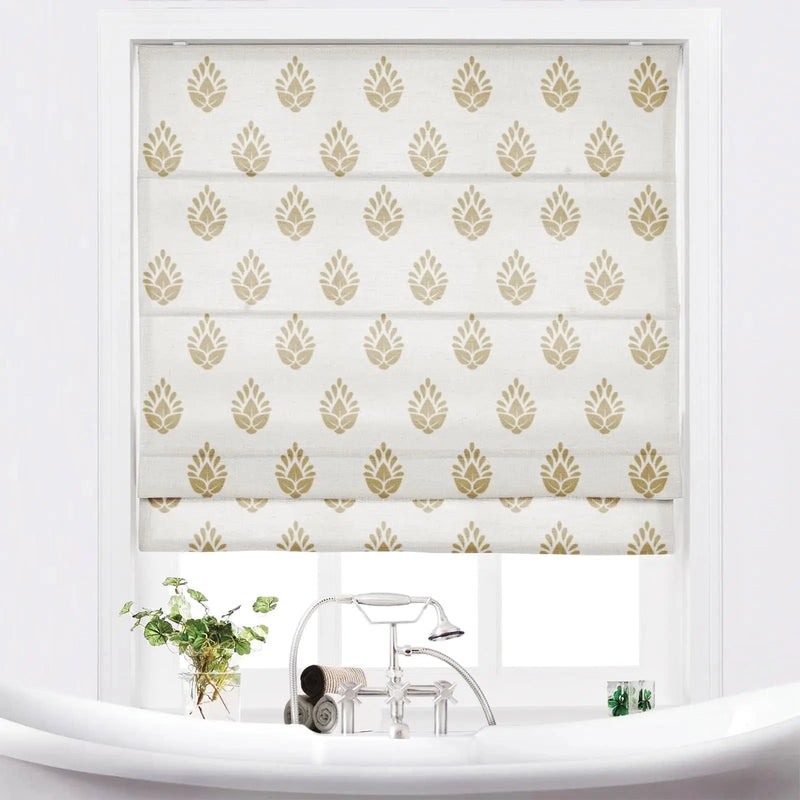 Stefana Silber Printed Cordless Roman Blind TWOPAGES