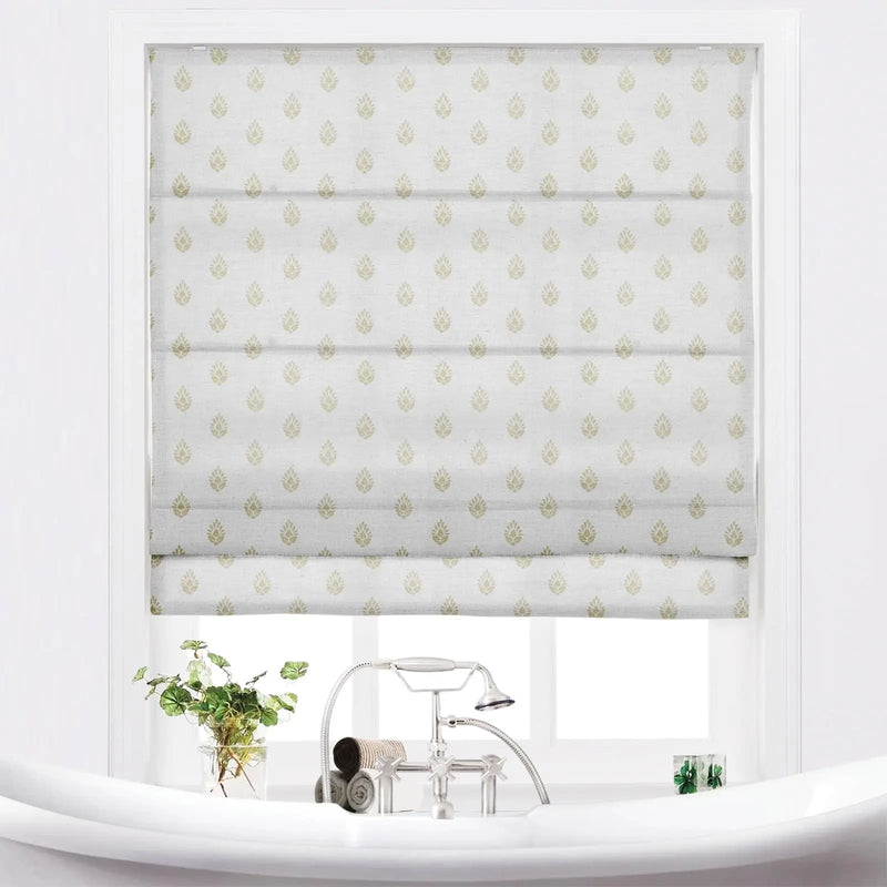Stefana Silber Printed Cordless Roman Blind TWOPAGES