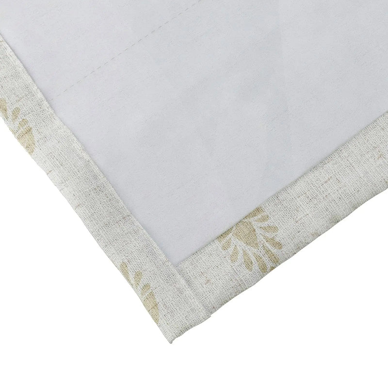 Stefana Silber Print Linen Curtain Drapery Grommet TWOPAGES