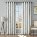 Stefana Silber Print Linen Curtain Drapery Grommet TWOPAGES