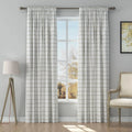 Stefana Silber Print Linen Curtain Drapery Soft Top TWOPAGES