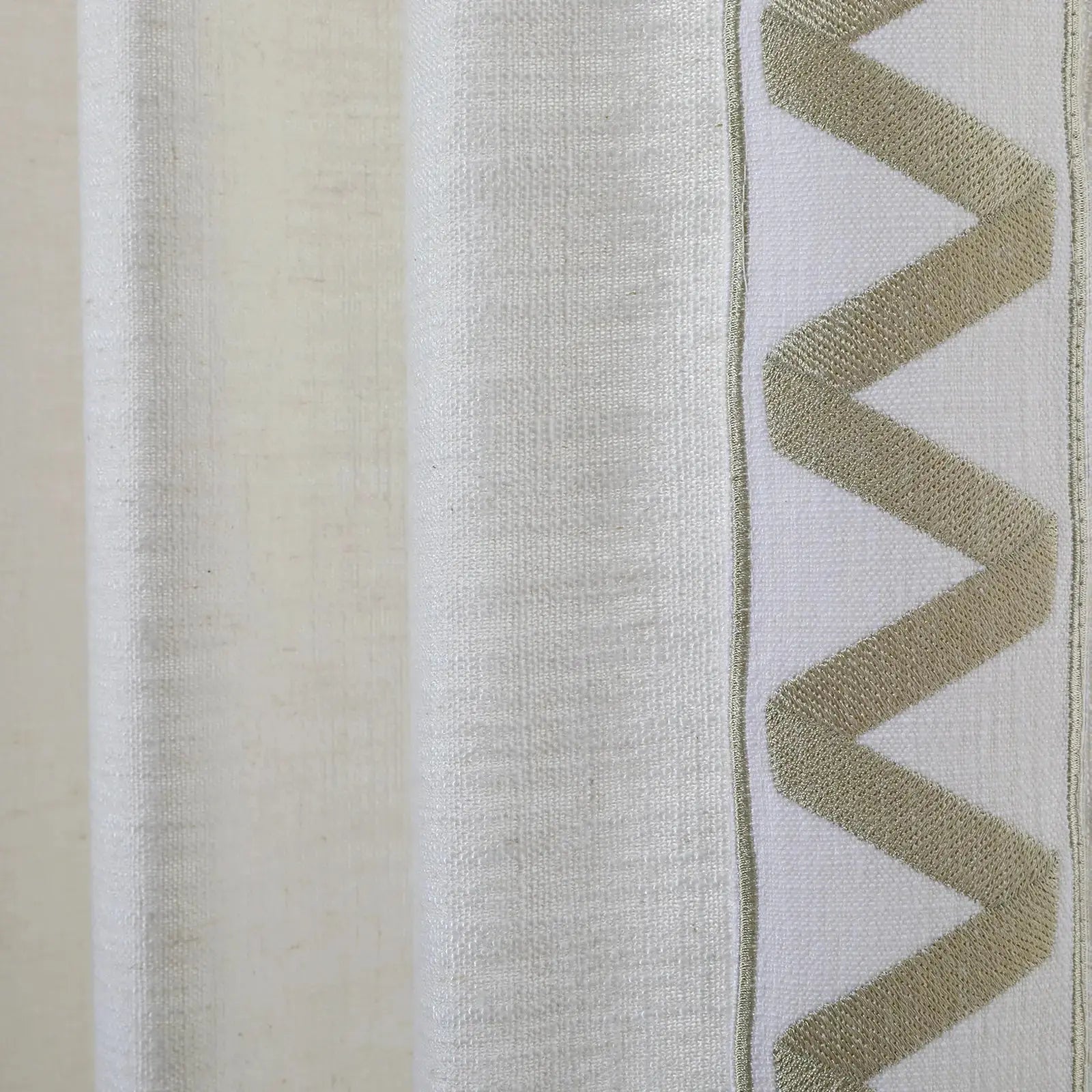 Liz Linen Curtains with Border Trim (Sold per Pair) TWOPAGES