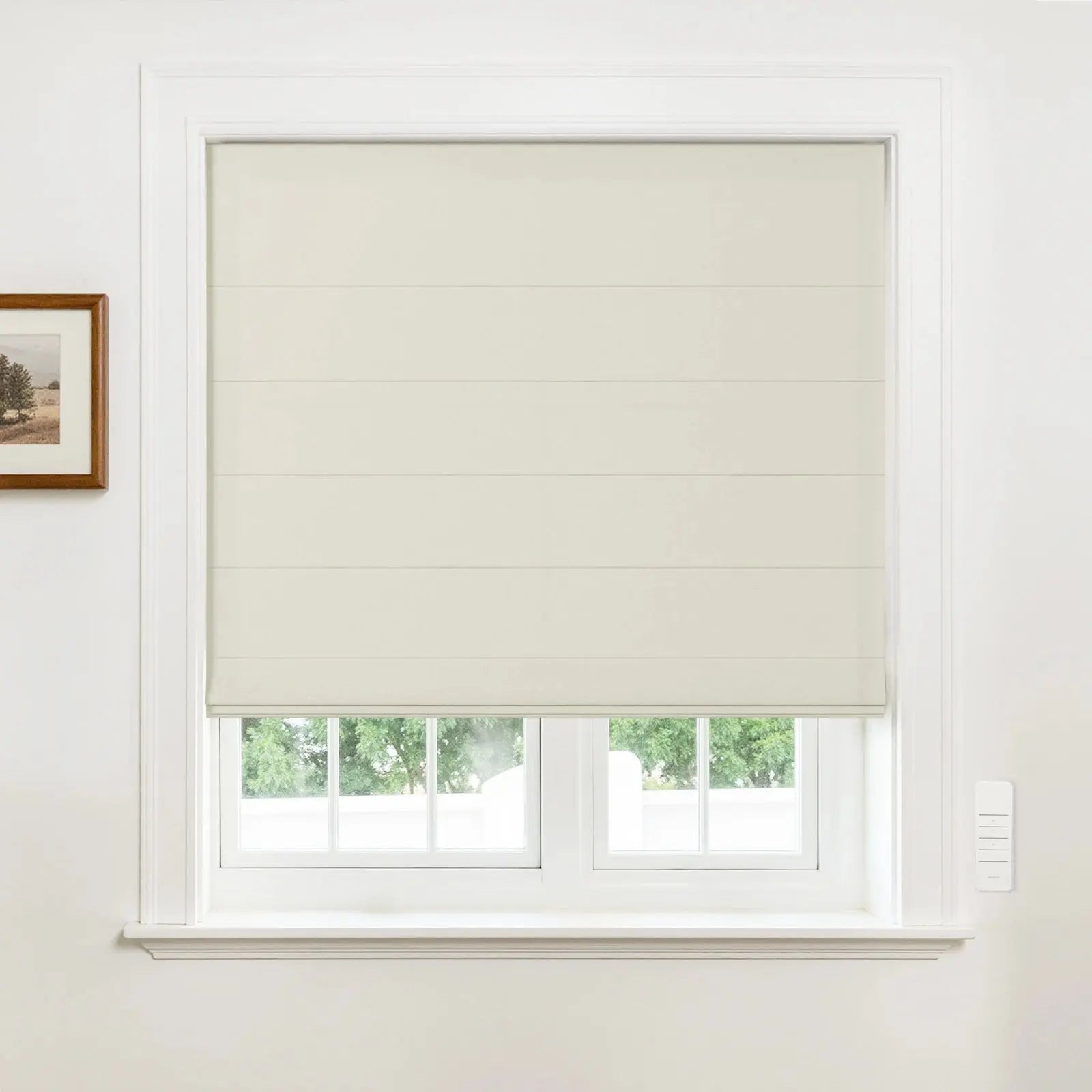 Alvin Motorized Sheer Room Darkening Roman Blind?-TWOPAGES