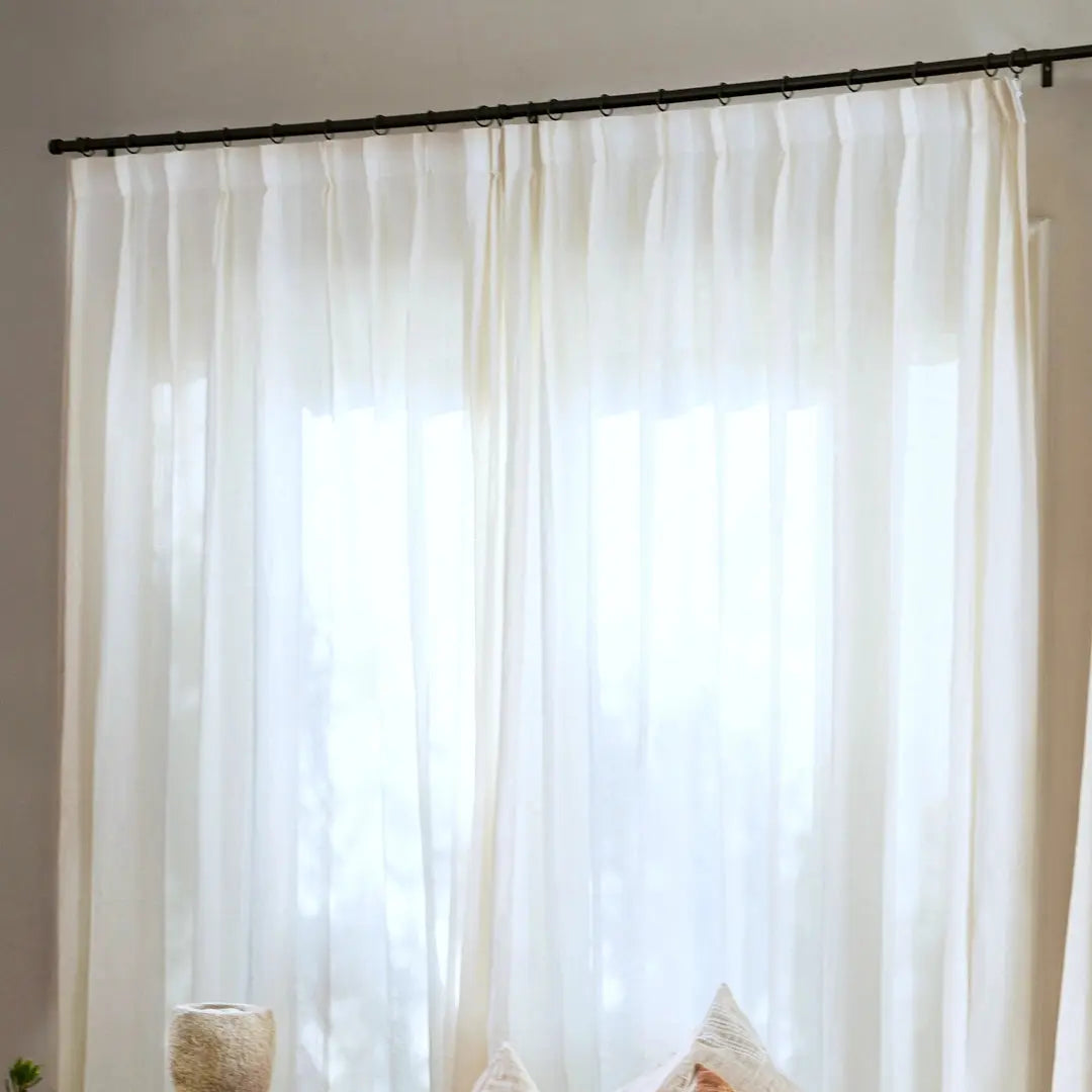Ron Linen Herringbone Custom Curtain Pleated?-TWOPAGES