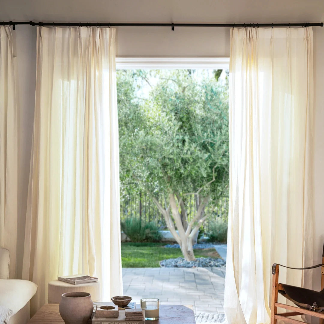 Ron Linen Herringbone Custom Curtain Pleated?-TWOPAGES