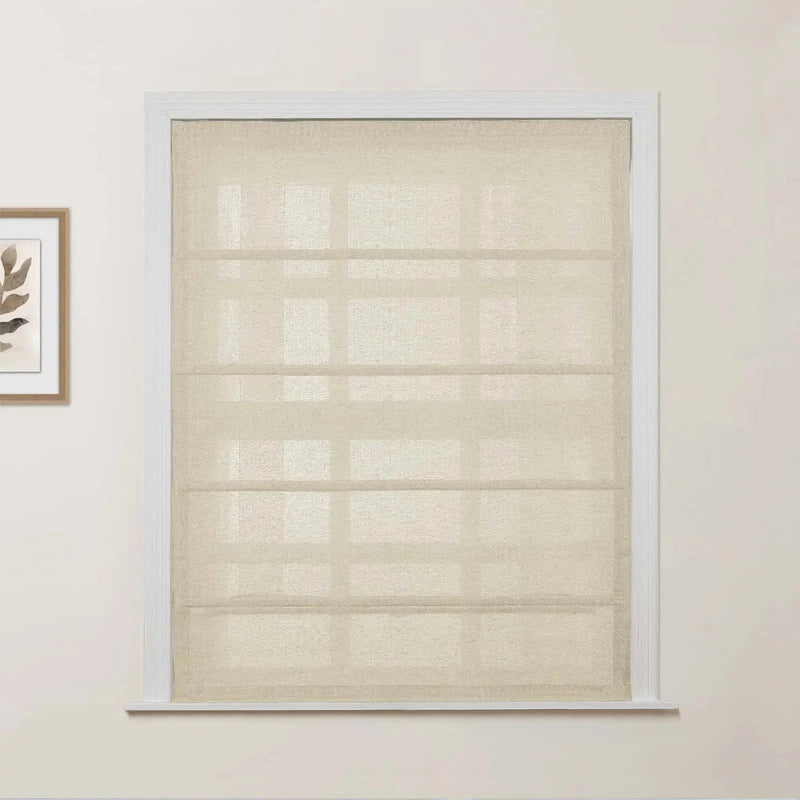 Ron Linen Cotton Herringbone Roman Blind Cordless?-TWOPAGES