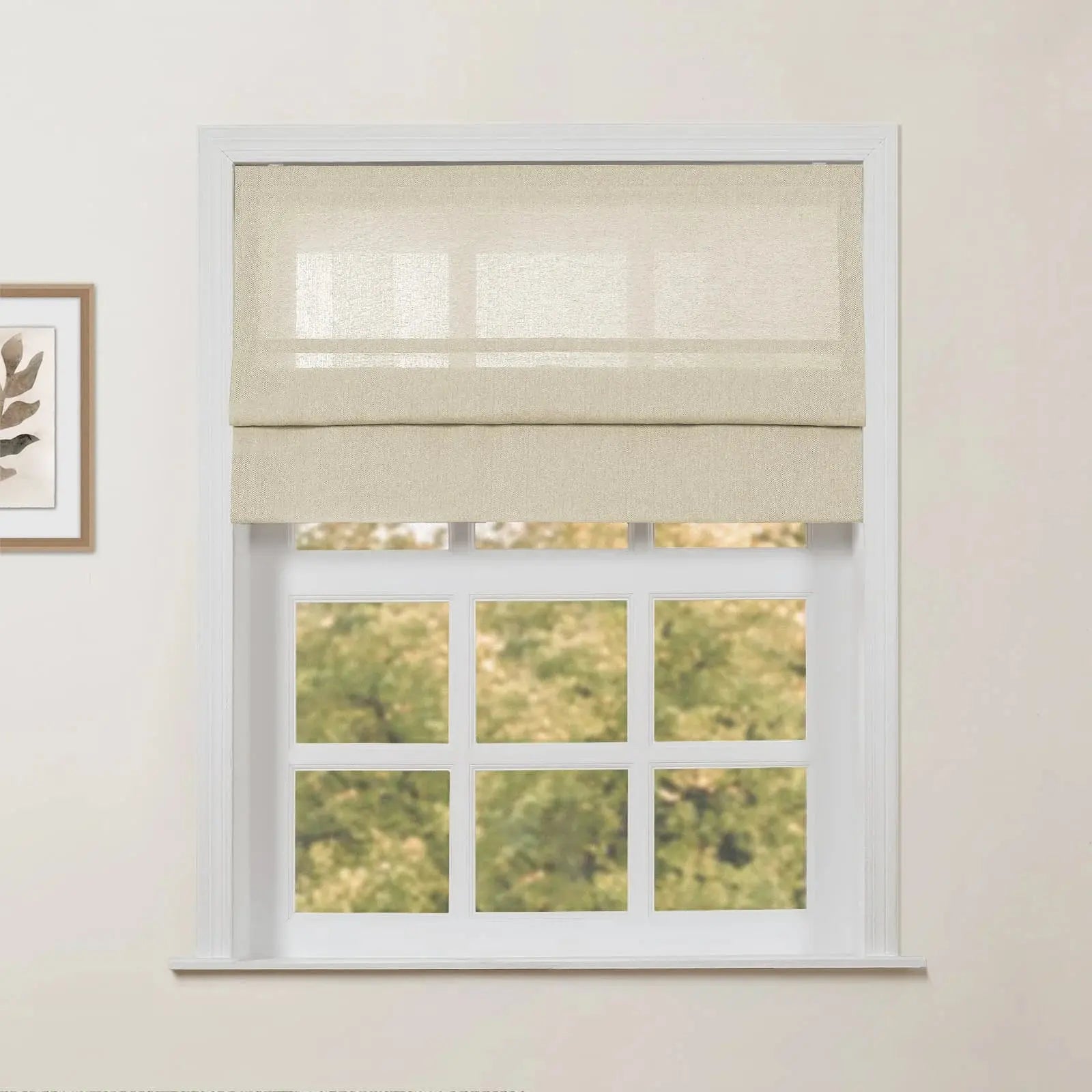 Ron Linen Cotton Herringbone Roman Blind Cordless?-TWOPAGES