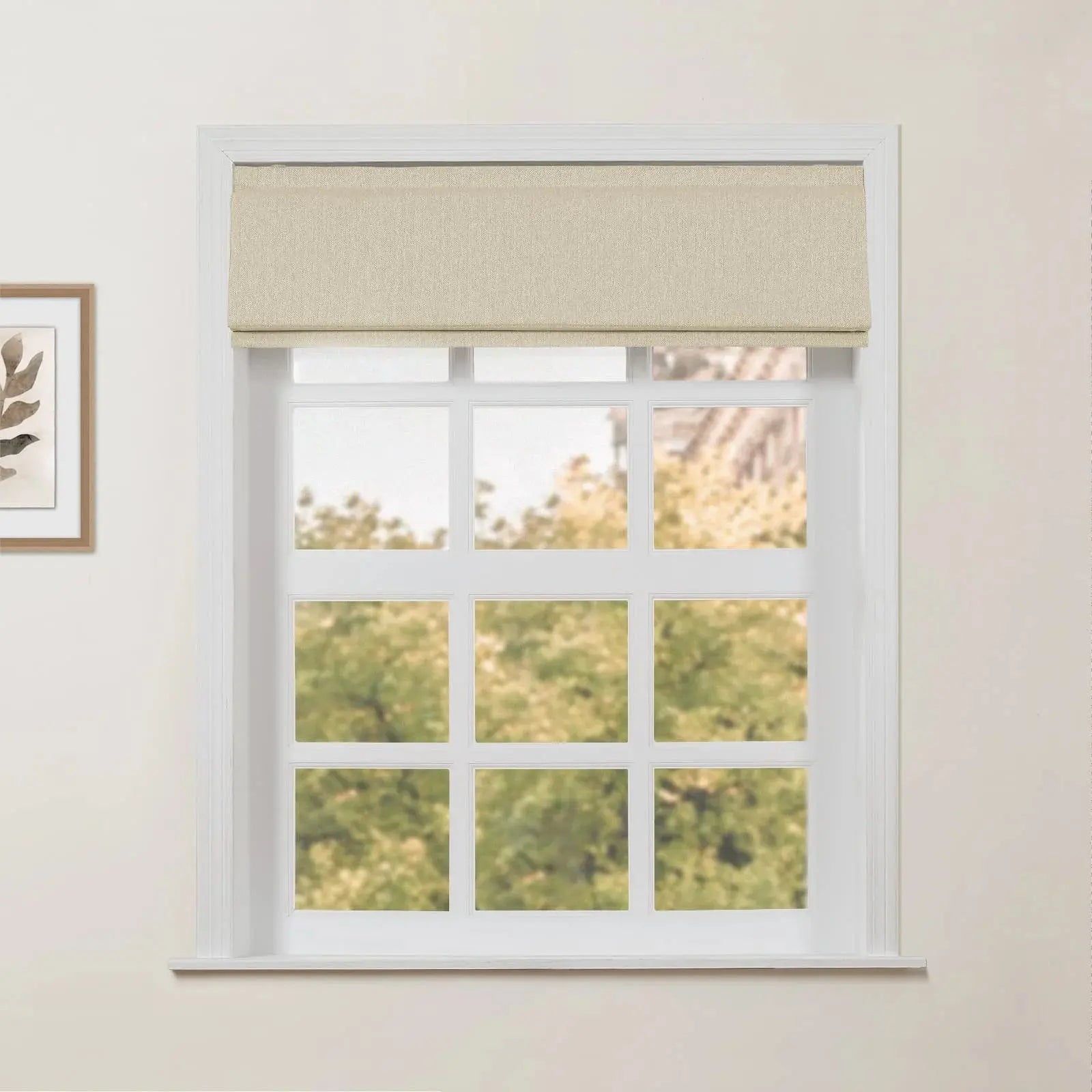 Ron Linen Cotton Herringbone Roman Blind Cordless?-TWOPAGES