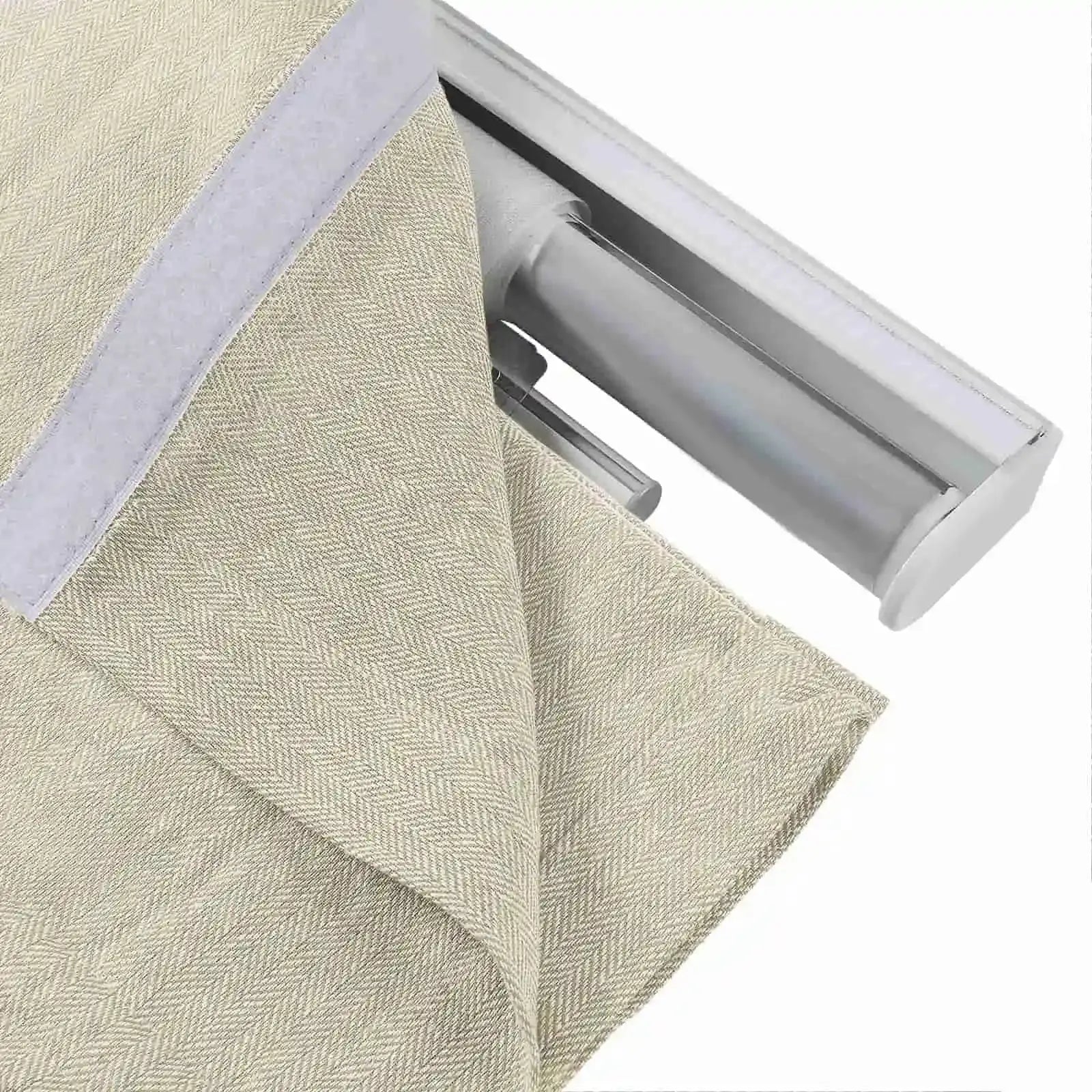 Ron Linen Cotton Herringbone Roman Blind Cordless?-TWOPAGES