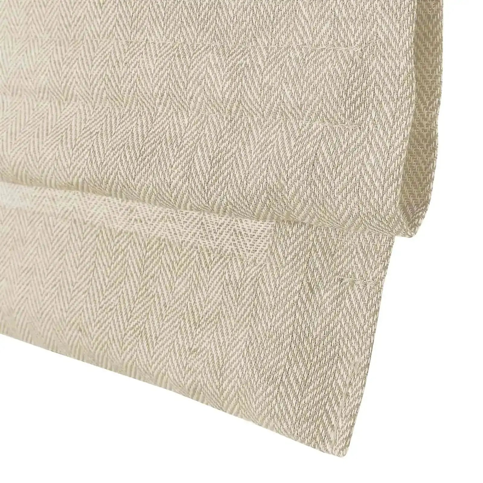 Ron Linen Cotton Herringbone Roman Blind Cordless?-TWOPAGES