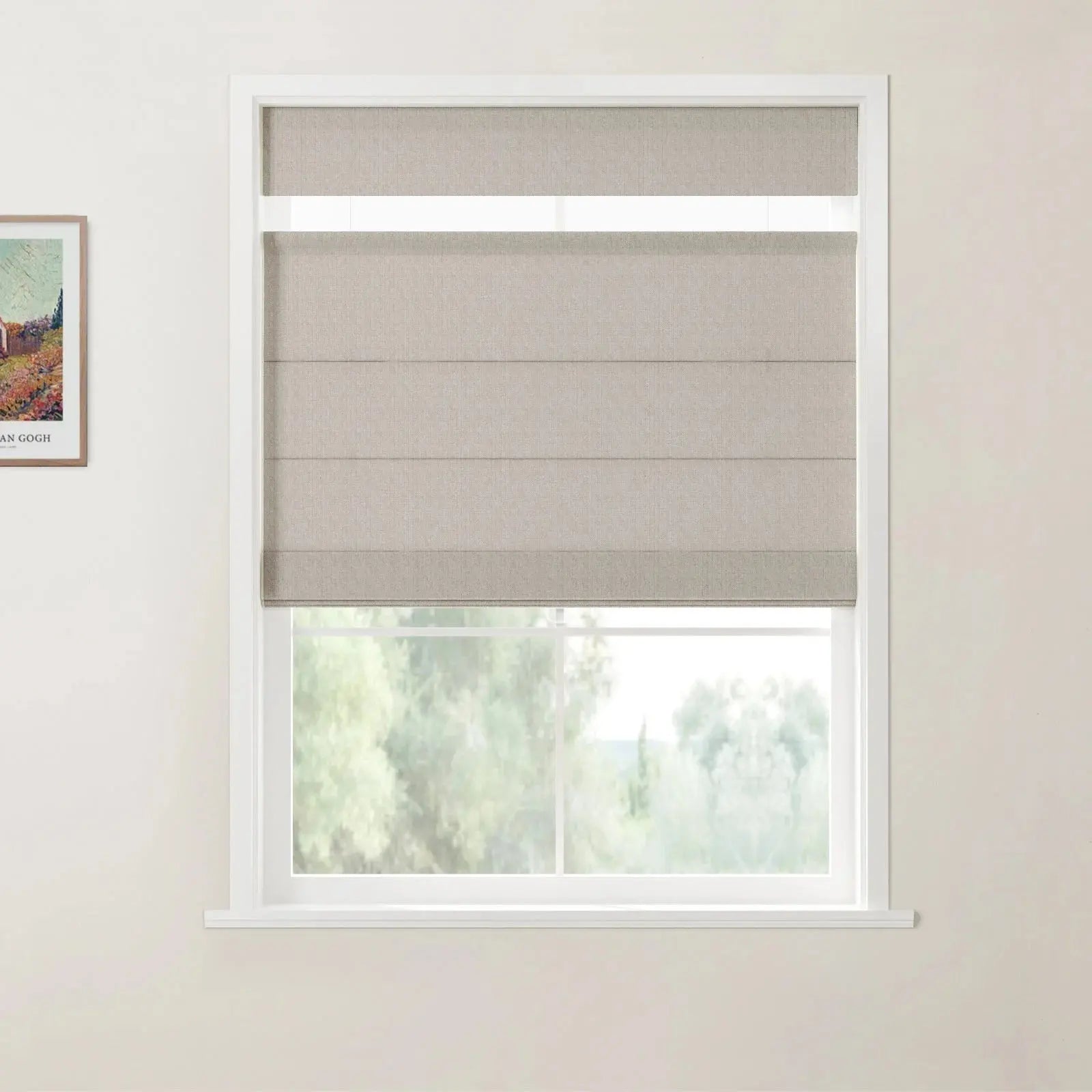 Custom Top Down Bottom Up Roman Shade Cordless -TWOPAGES