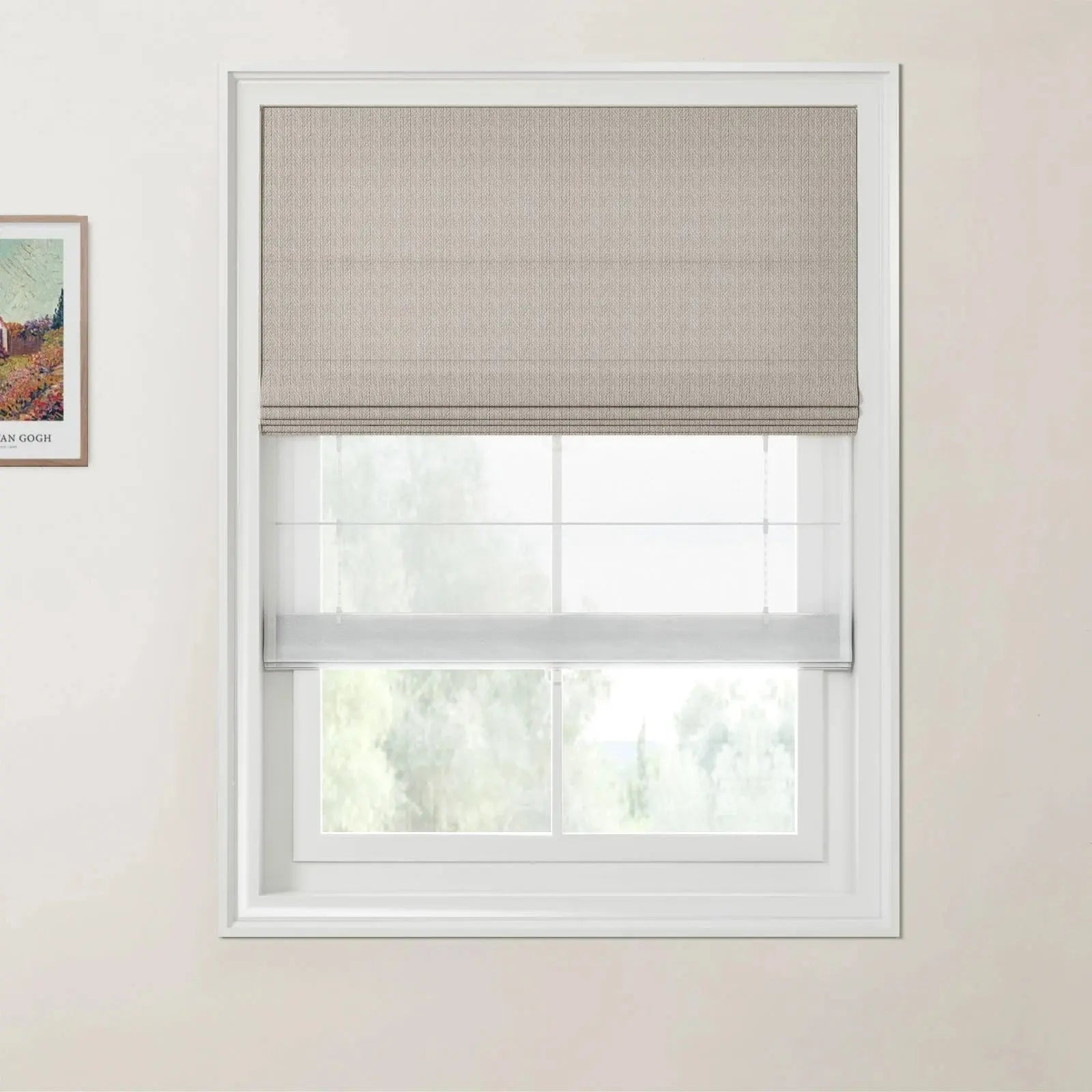 Custom Day Night Roman Shade Cordless -TWOPAGES