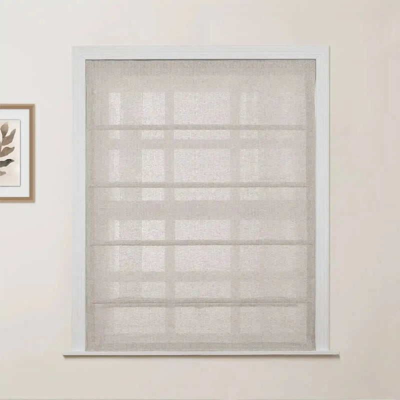 Ron Linen Cotton Herringbone Roman Blind Cordless?-TWOPAGES
