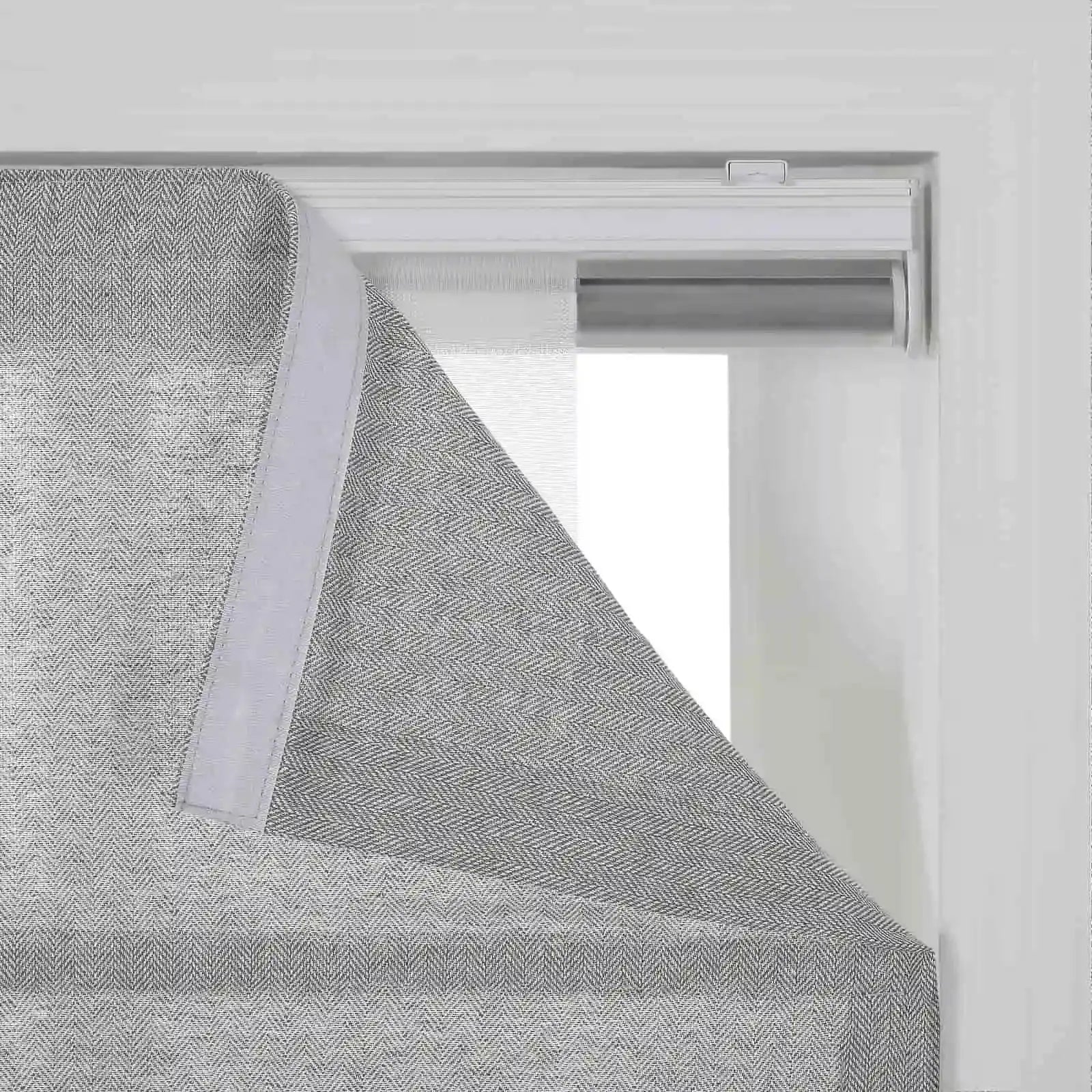 Ron Linen Cotton Herringbone Roman Blind Cordless?-TWOPAGES