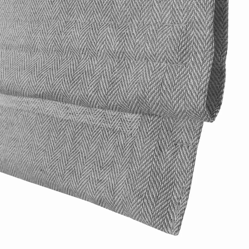 Ron Linen Cotton Herringbone Roman Blind Cordless?-TWOPAGES
