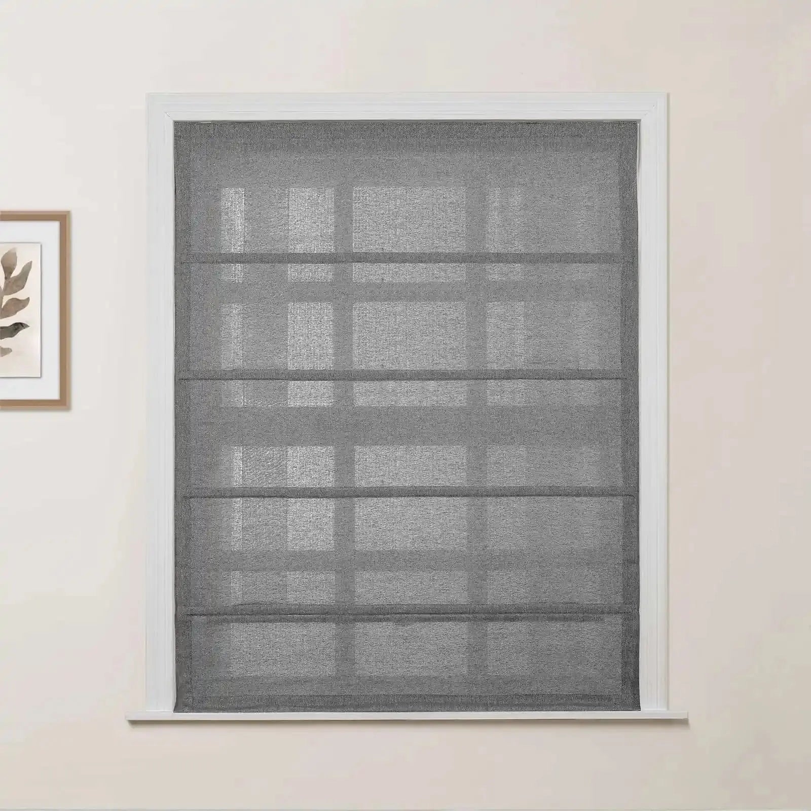 Ron Linen Cotton Herringbone Roman Blind Cordless?-TWOPAGES