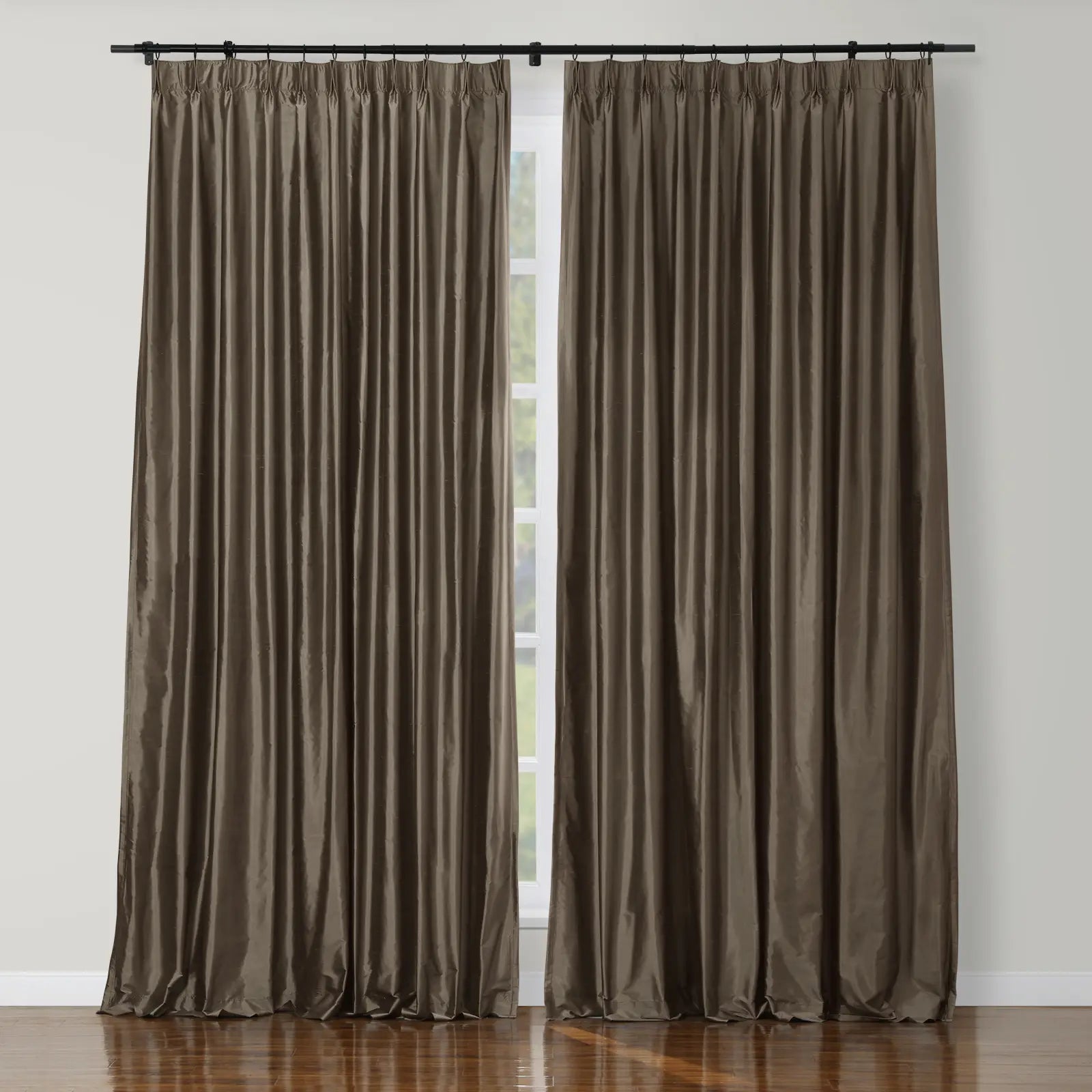 Selman Dupioni Silk Curtain Pleated TWOPAGES