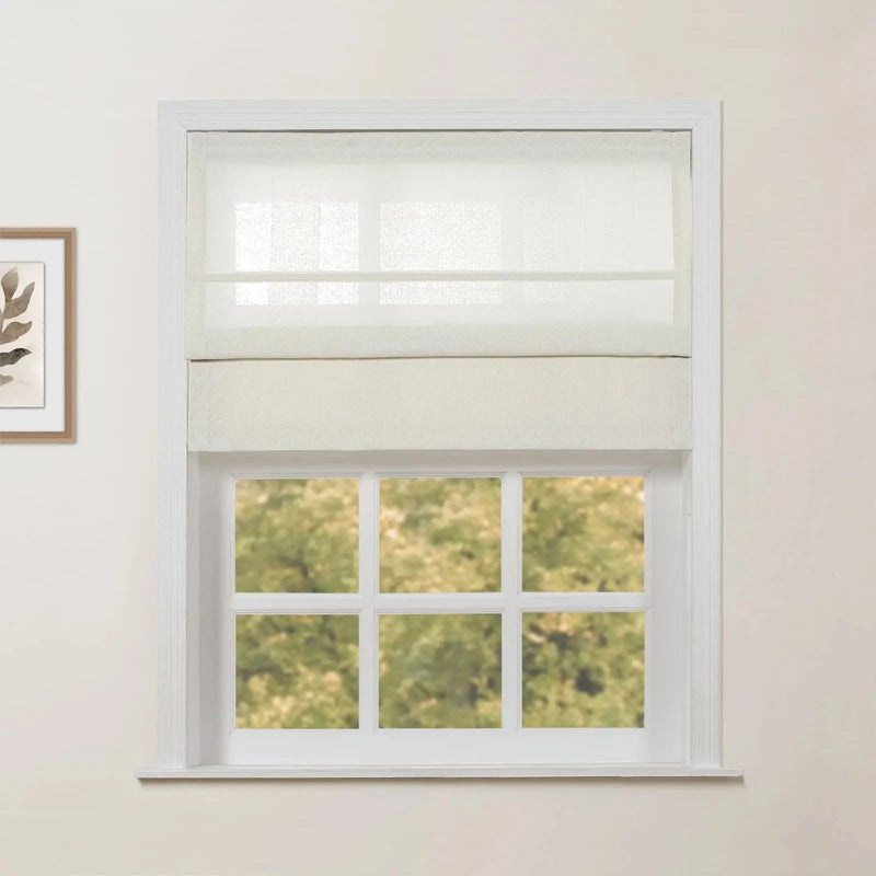 Ron Linen Cotton Herringbone Roman Blind Cordless?-TWOPAGES
