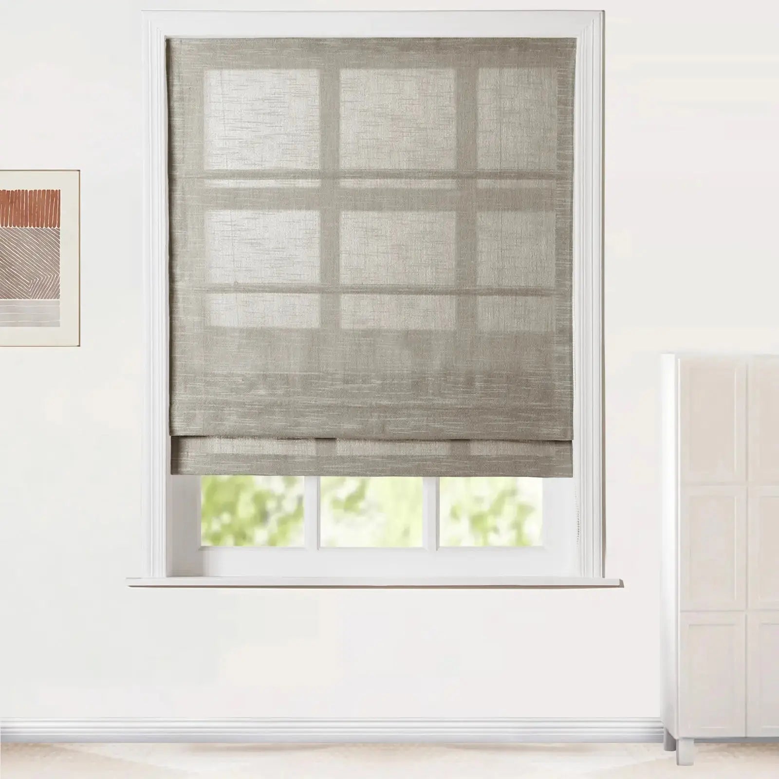 Jawara Linen Cotton Roman Shade Cord Lift TWOPAGES