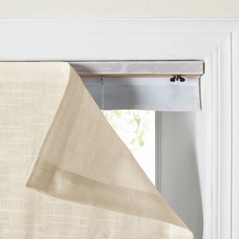 Jawara Roman Shade Cordless-Wooden Headrail TWOPAGES
