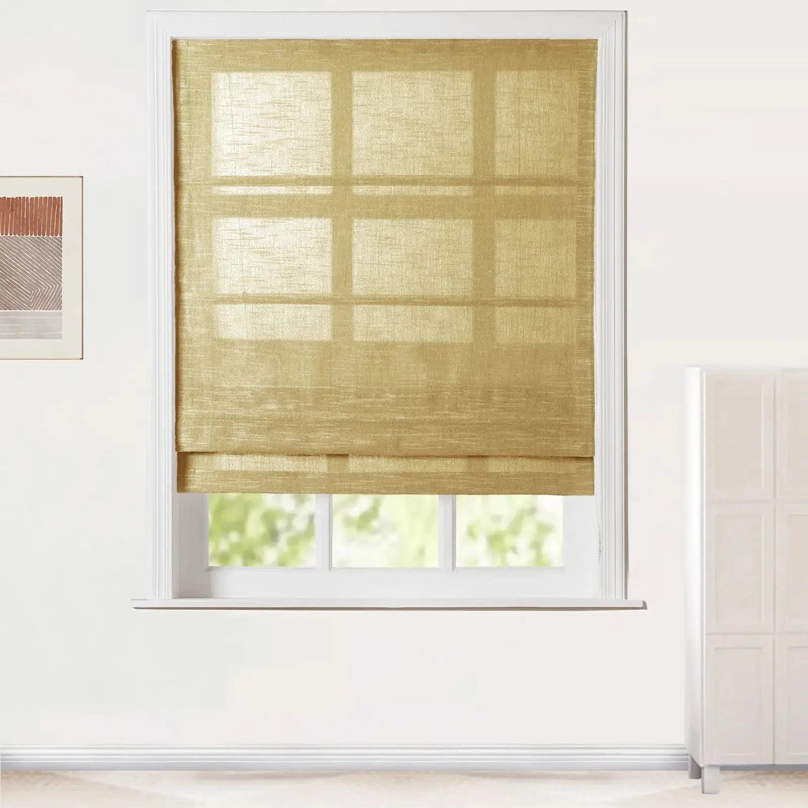 Jawara Linen Cotton Roman Shade Cord Lift TWOPAGES