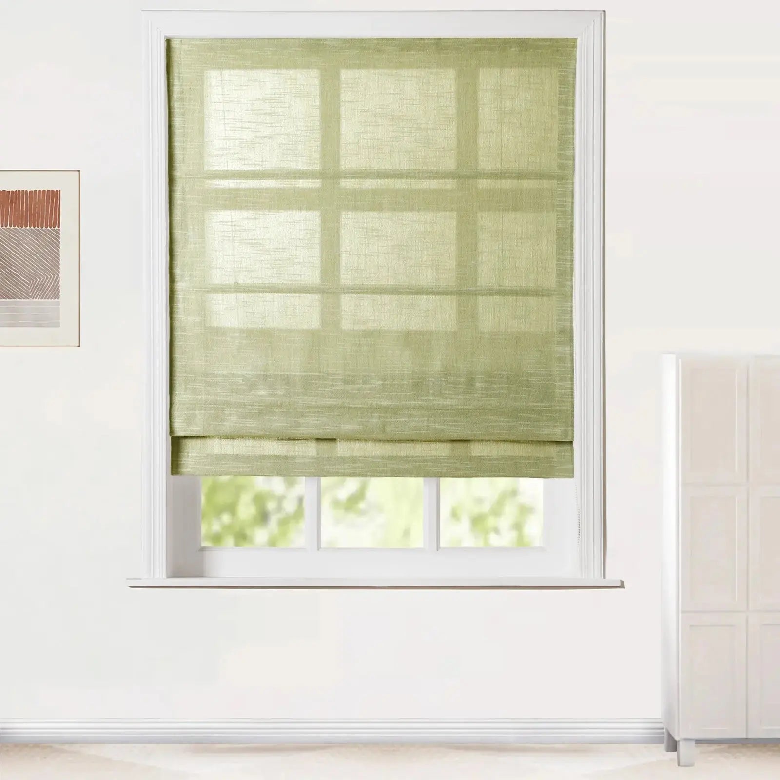 Jawara Linen Cotton Roman Shade Cord Lift TWOPAGES