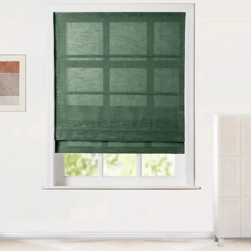 Jawara Linen Cotton Roman Shade Cord Lift TWOPAGES